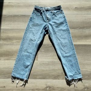 Women’s blue mom jeans
